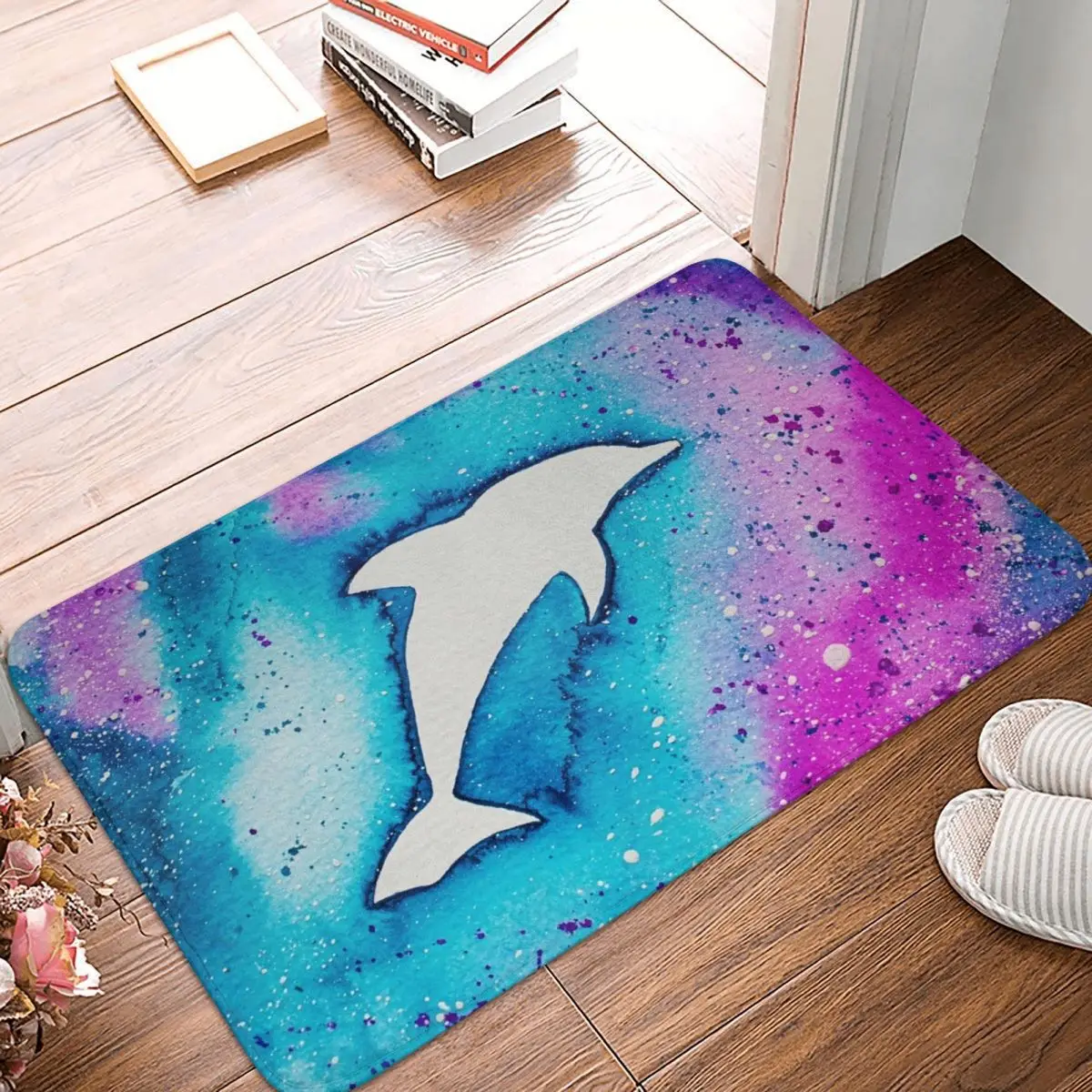 

Dolphin Doormat Welcome Soft Bedroom Kitchen Floor Carpet Home Rug Door mat Wildlife Absorbent Bath Mat