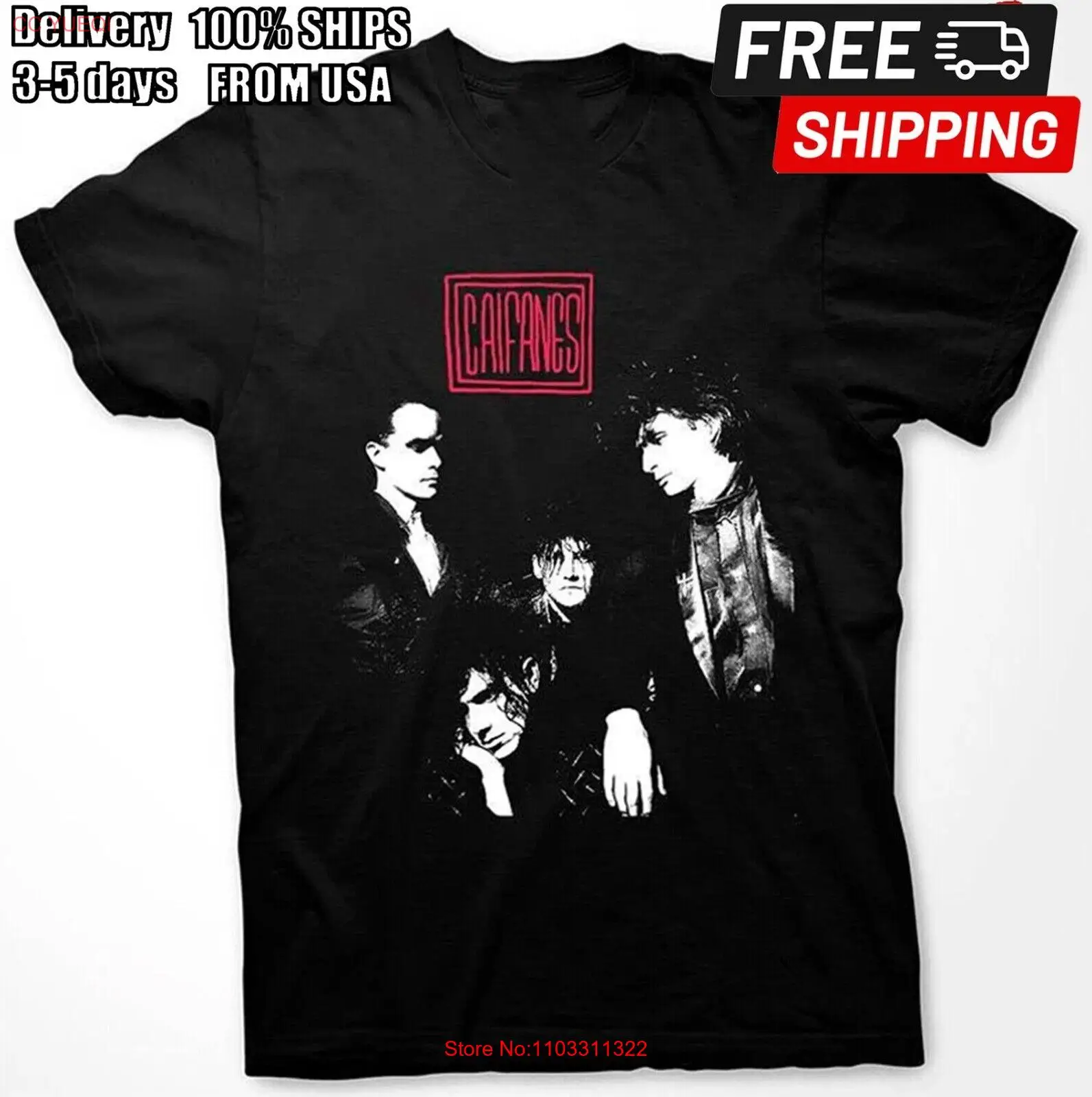 Футболка Caifanes размер S-5XL хлопковая мужская черная полоса