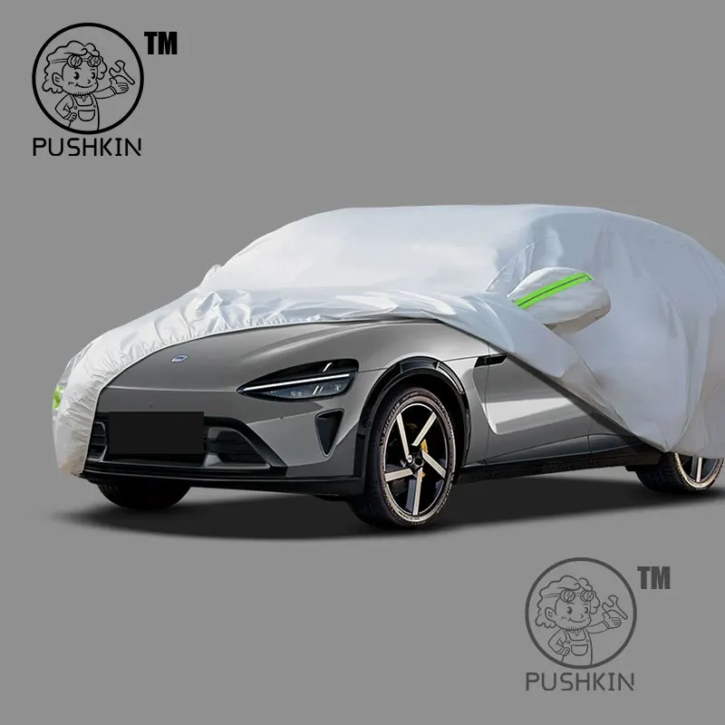 

Для Xiaomi YU7 2025, полностью автомобильные чехлы, уличные солнцезащитные, защита от УФ-лучей, дождя, снега, пыли, аксессуары из ткани Оксфорд