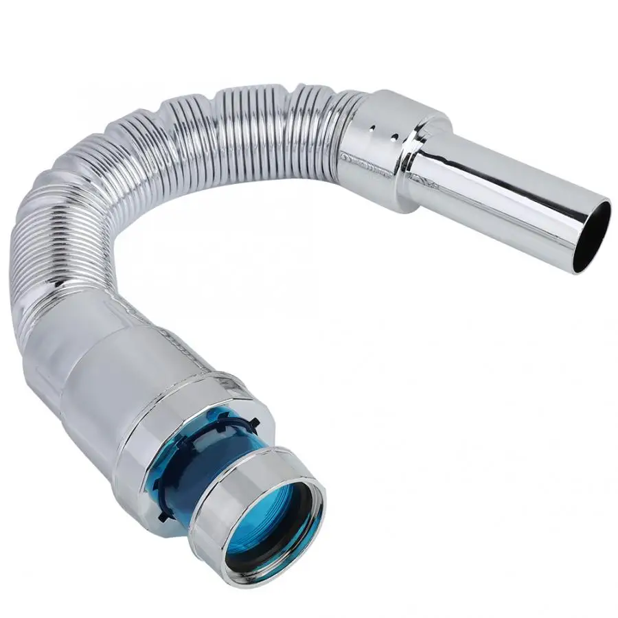 

S type Flexible Water Drain Hose Retractable Odor Resistant Sink Basin Water Drainer Pipe Hose for Bathroom Kitchen Downpipe