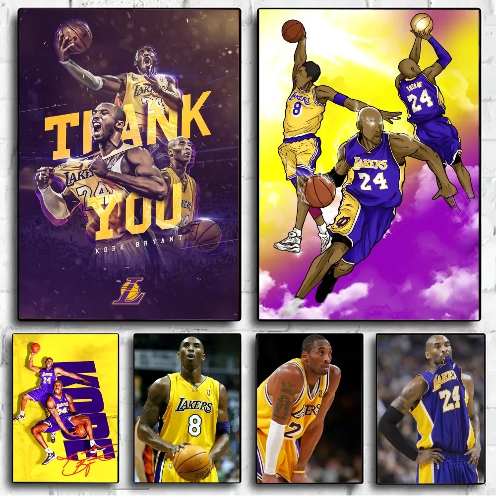 Черный постер Kobe B-Bryant M-Mamba высококачественная цифровая печать на