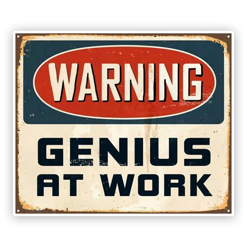S90271 #12x10 см интересные автомобильные наклейки GENIUS AT WORK мотоциклетная виниловая