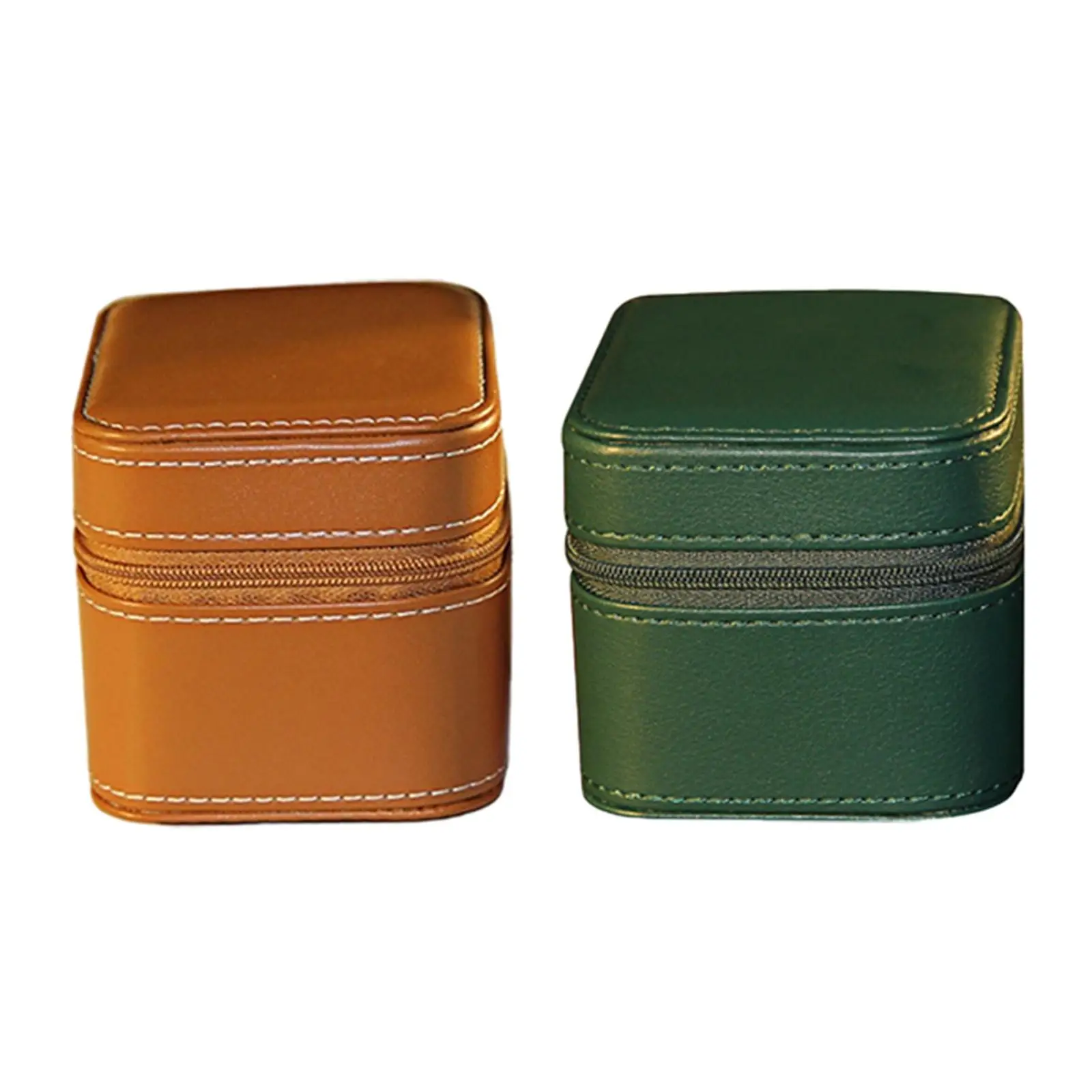 

Watch Box for Women Men with Removable PU Leather Wristwatch Display Box with Zipper Bangle Box Travel Storage Box