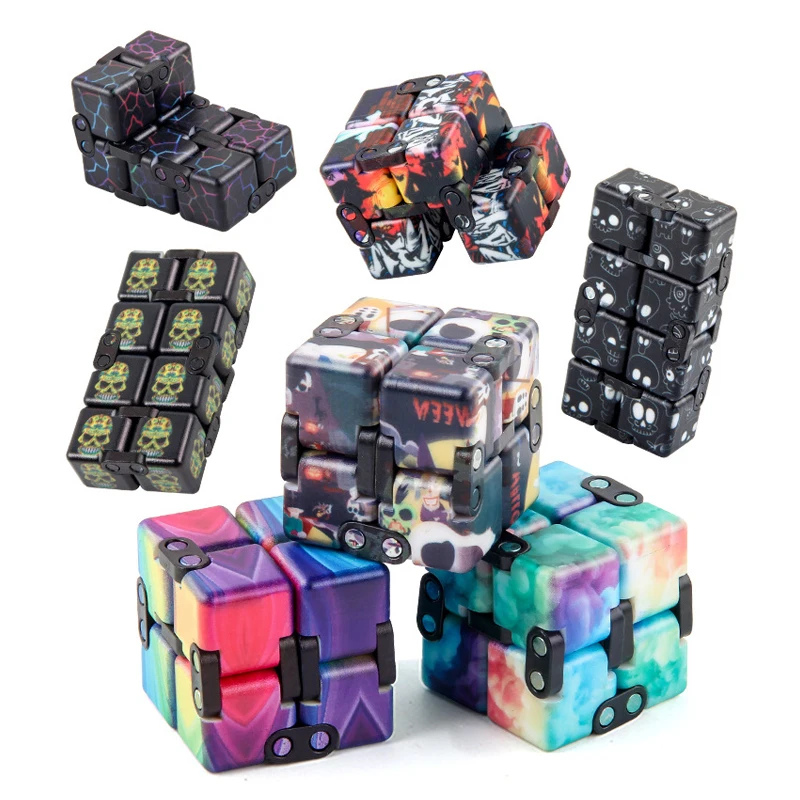 

Stress Relief Toy Adults Infinity Cube Hand Fidget Toy Office Flip Cubic Puzzle Ball Decompression Reliever Autism Toys