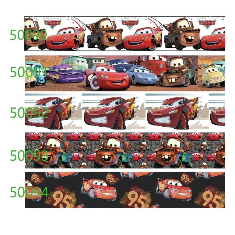 

Disney Cars Cartoon Ribbon Grosgrain Printed 50yards for DIY Bows Craft Supplies Decoration Handmade Materials