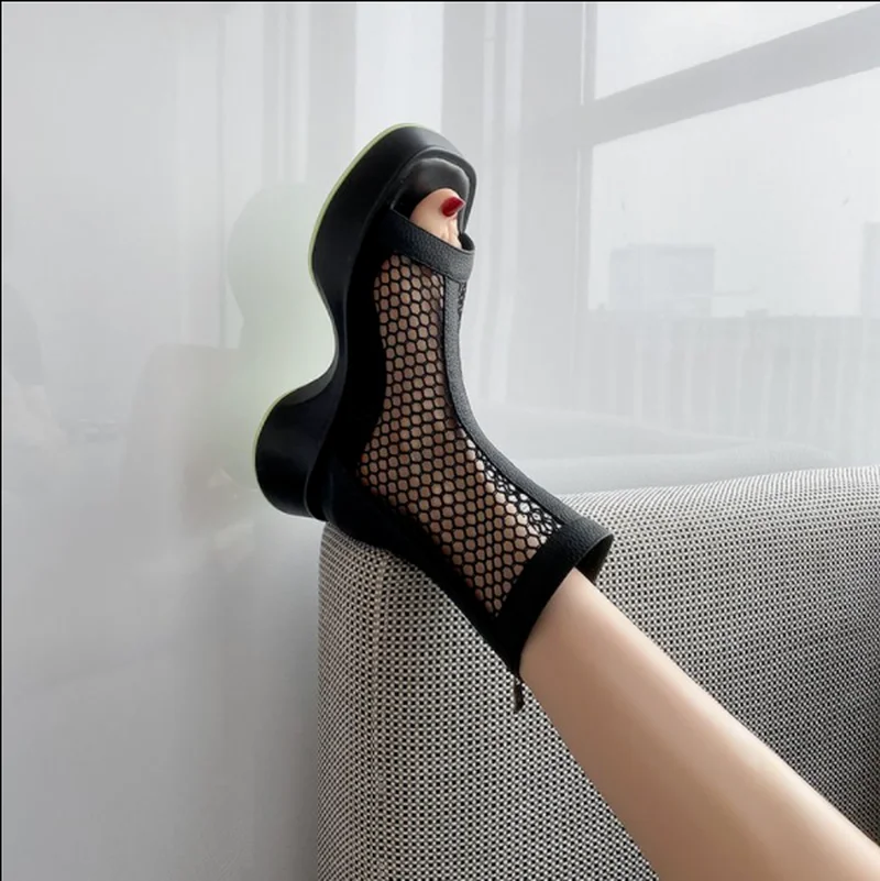 

Женские летние дышащие Полуботинки на высоком каблуке