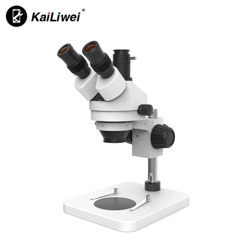 

kailiwei Black Color white Color Mobile Phone Repair 7-45X Continuous Zoom Stereo Optical Trinocular Microscope