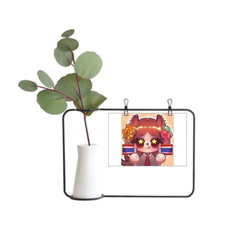 Белка флаг Таиланда цветок металлическая рамка для фотографий керамическая ваза