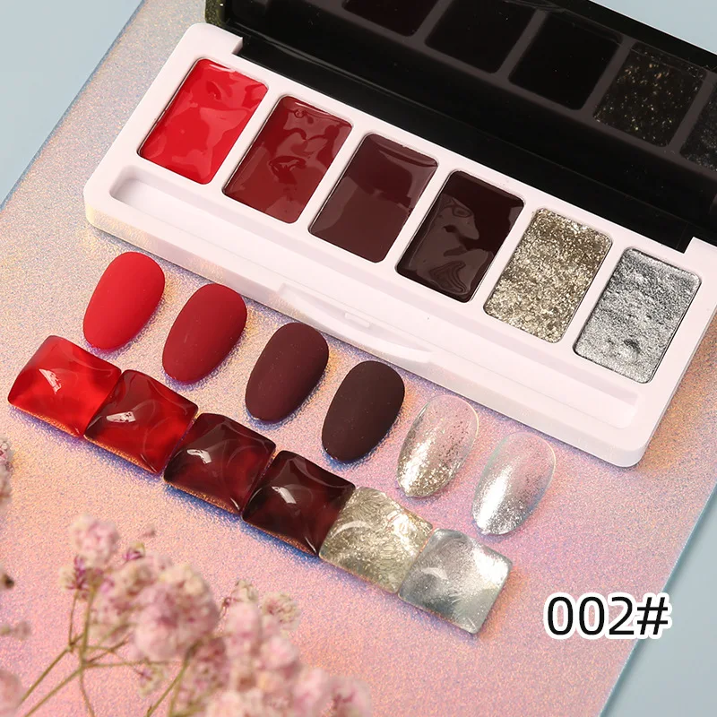 

18ml Новый твердый крем-гель-лак 6 в 1 полуперманентный УФ-светодиодный гель для рисования красный блеск серебро золото впитывание УФ-гель лак ...