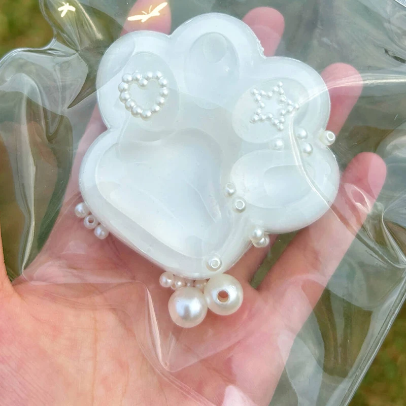 TPR Slow Rebound Toy Pearl Bow Cat Paw Squeeze Cartoon Creative Cute Claw Decompression Pinch For Kids Adults Gift