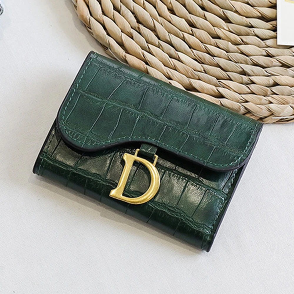 

Luxury Designer Brand Women Small Leather Cash Envelope Wallet