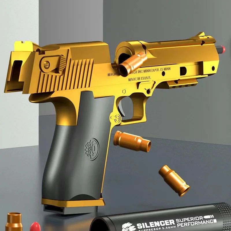 

Desert Eagle Outdoor party Pistol Glock Toys Gun Ejection Handgun Toy Soft Darts Bullets Airsoft Boy Outdoor Sports Fun Shooting