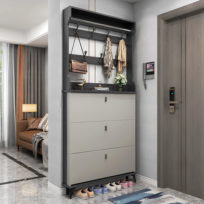 

Ultra Thin Space Saving Shoe Racks Cabinet Vertical Wood Multi Layer Shoe Rack Modern European Meuble De Rangement Furniture