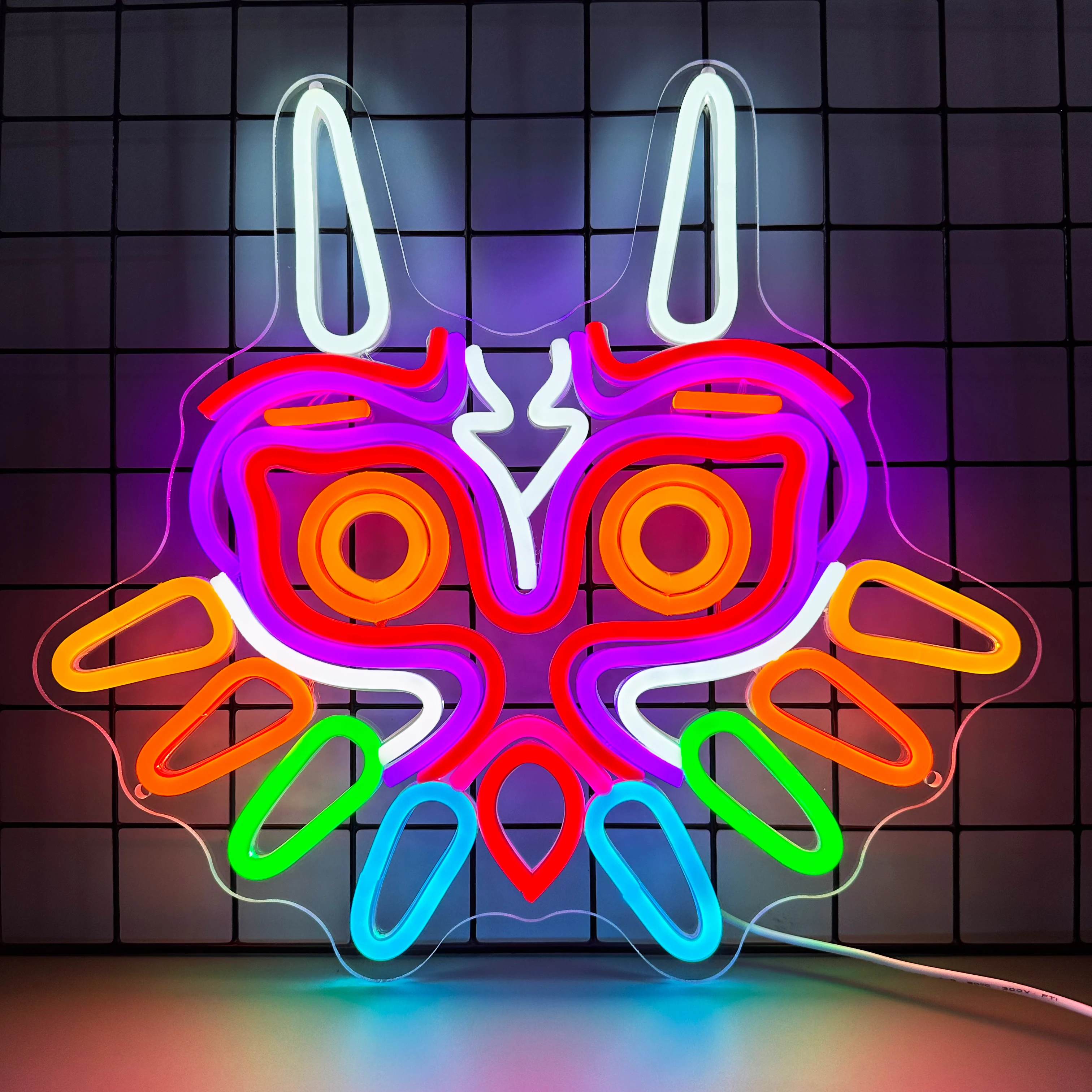 Custom led Abstract Neon Light Majora's Mask Legend of Zelda Anime Gift Neon Party Bar Decoration Wall Hanging Decor Neon Signs