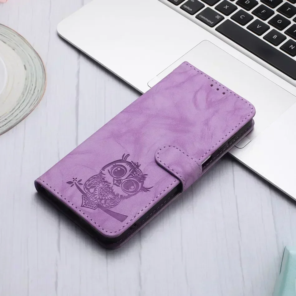 Чехол с тиснением милой совы для Xiaomi Redmi Note 8T 10 10S 11 11S 12S 12 14 Pro 4G 5G, слоты для карт-кошелька, защитный чехол для телефона # ДОБ (art.: 3920cd52f7410) - 3920cd52f7410