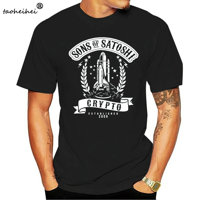 Футболка Sons of Satoshi-Биткоин криптовалют Reddit Btc Ltc Xrp мужские футболки Модная 2019