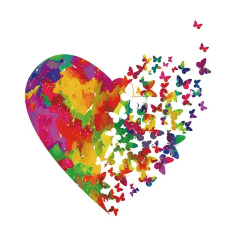 

Street Icon Women Men Clothes 220mm Oil Heart Butterfly Iron On Transfer Printing Patches For Clothing T-Shirt Patch Stickers