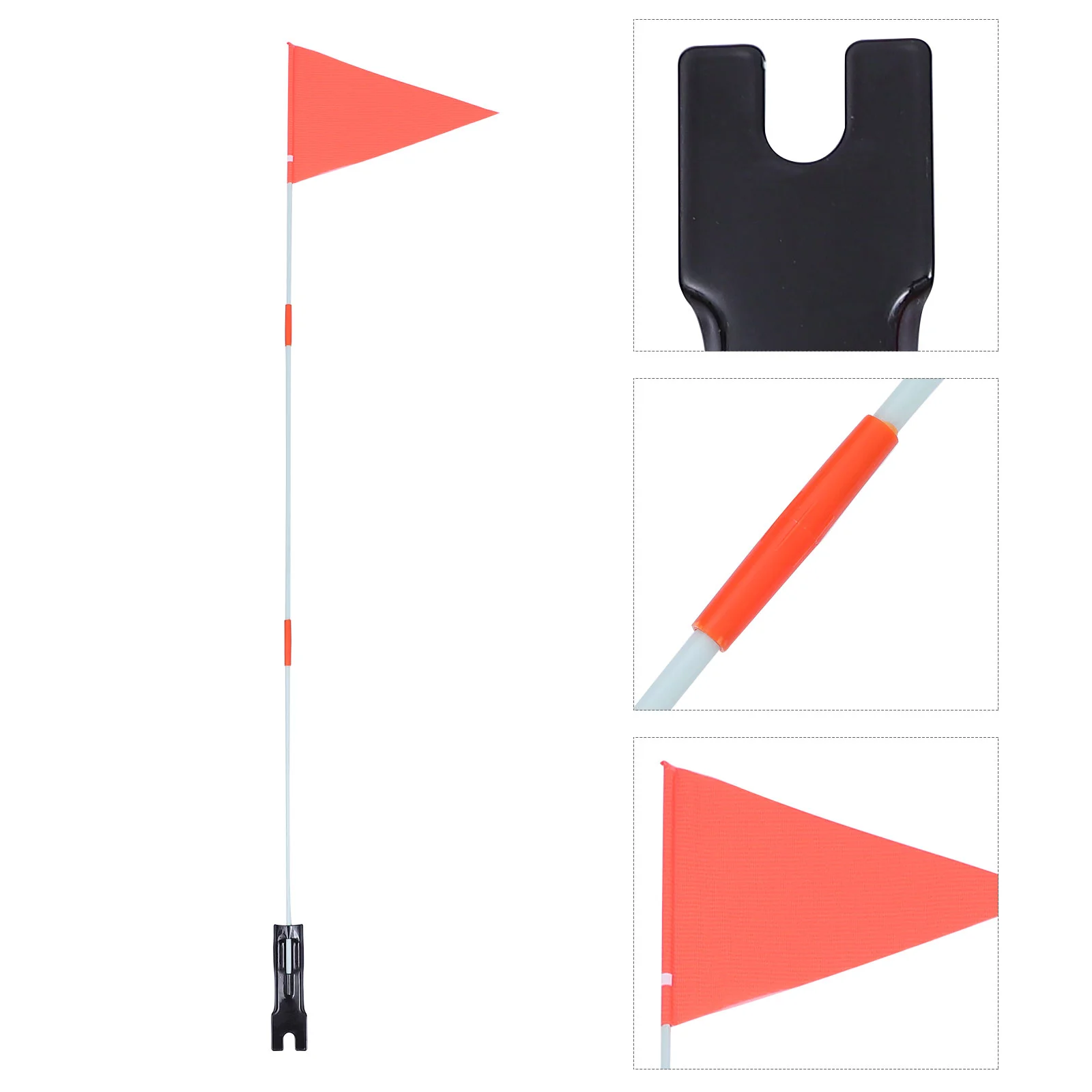 

Kids Bike Tail Flag High Visibility Supply Bracket Pole Safety Double Sided Child