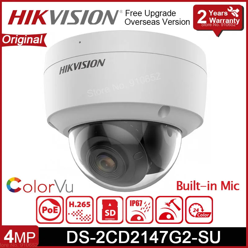 Оригинальная 4-мегапиксельная IP-камера Hikvision стандартная цветная мини-купольная