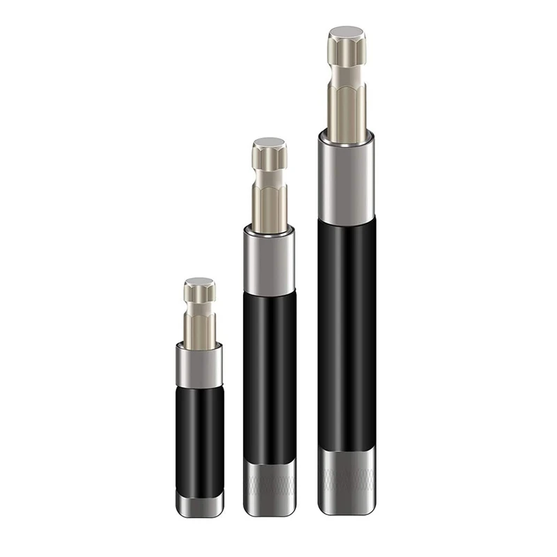 

HOT Drill Bit Extension Magnetic Bit Holder Hex Shank Extension for Drill Bits,Quick Change Bit Holder Bit Extender (3 Pack)