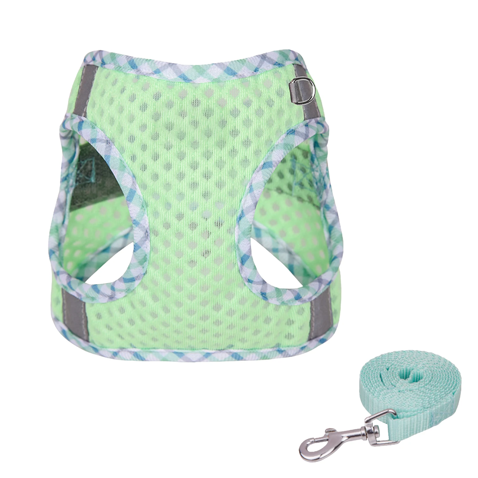 

Жилетка для собак, удобная воздухопроницаемая шлейка средней длины, не натягивается, с отражающими пятнами, для прогулок ночью