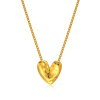simple heart choker necklace for women gold plated love shaped romantic gift