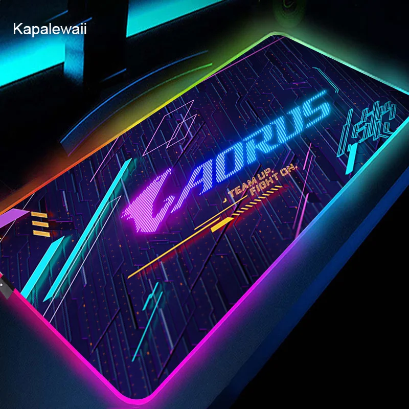 

Aorus Mousepad RGB Computer Mouse Pad Gamer Gaming Pads Keyboard 90x40cm XXL Large Mause Accessiores For Desk Play Mat Pads
