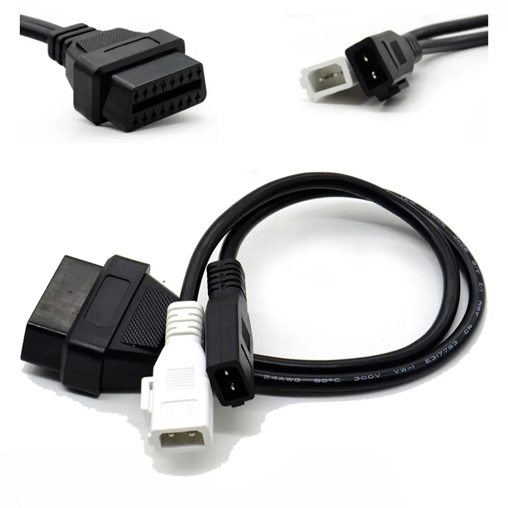 Адаптер OBD2 переходник с 2P + на 16pin VAG для AUDI 2X2 OBD1 автомобильный диагностический