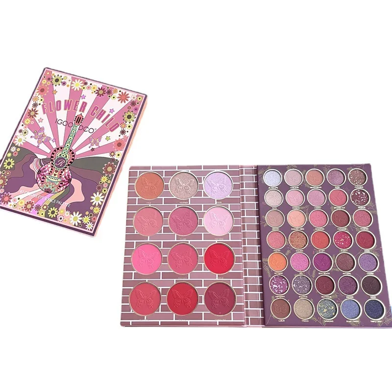 

Оптовая продажа, 47 цветов, блестящие тени для век, палитра матовых теней для век, Палетка с блестящими сияющими тенями для век, набор из косме...