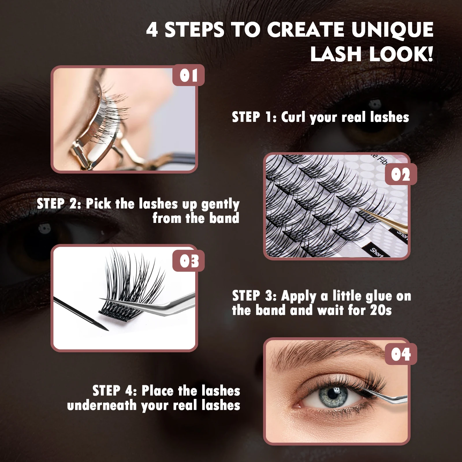 DIY 120 шт. Кластерные ресницы смешанная длина сегментированный луч естественный