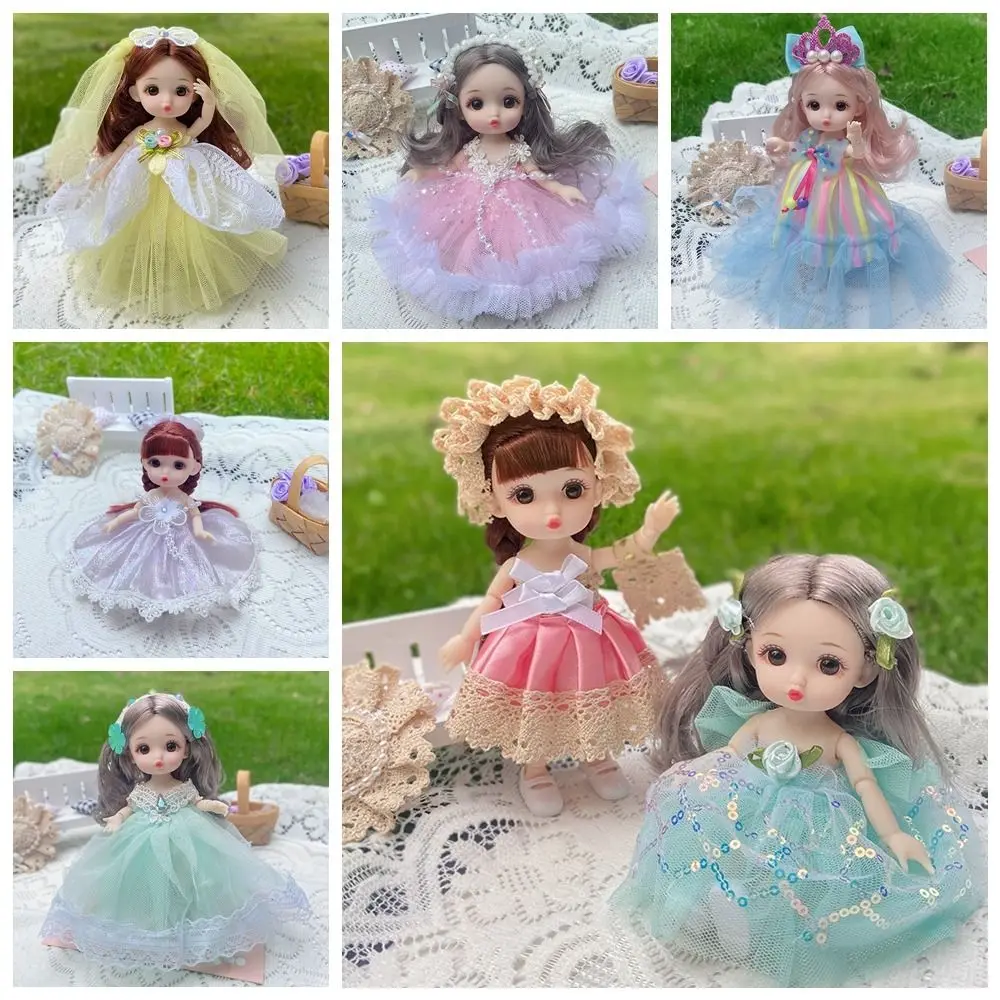 16 см, кукла принцессы BJD с большими глазами, 13 суставов, корейский макияж, 16 см, кукла Bjd, густые волосы, сладкие 13 подвижных суставов, мини-игрушка для девочек (art.: 3920ccc2bbb6f) - 3920ccc2bbb6f