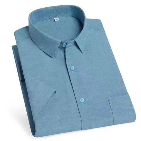 Рубашка мужская оверсайз из 100% хлопка, с одним карманом и пуговицами