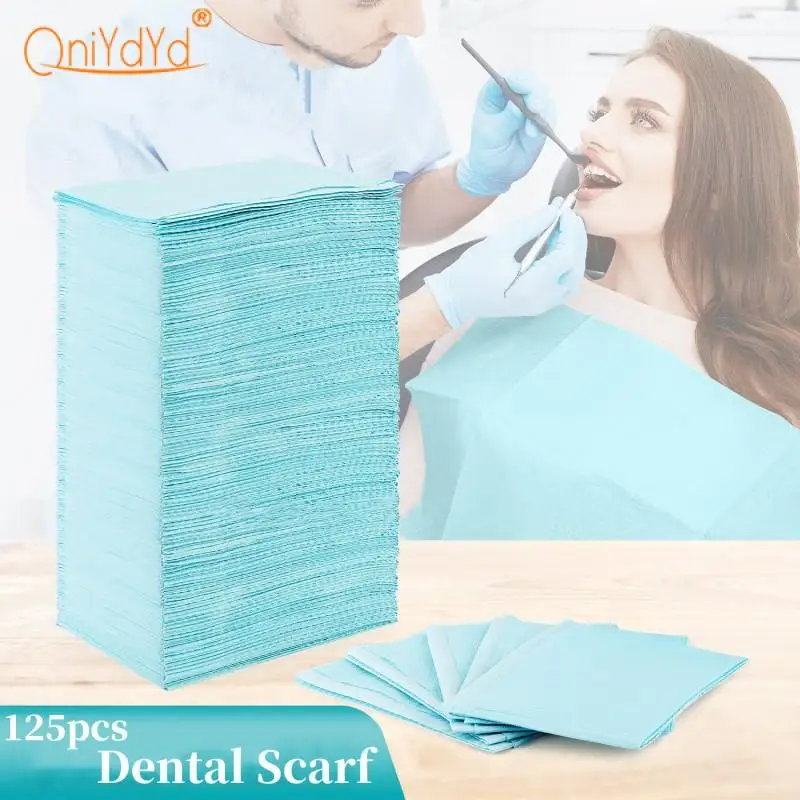 

125 шт. одноразовые стоматологические нагрудники для татуировки, коврик для чистки ногтей, Настольный коврик, высококачественная двухслойна...