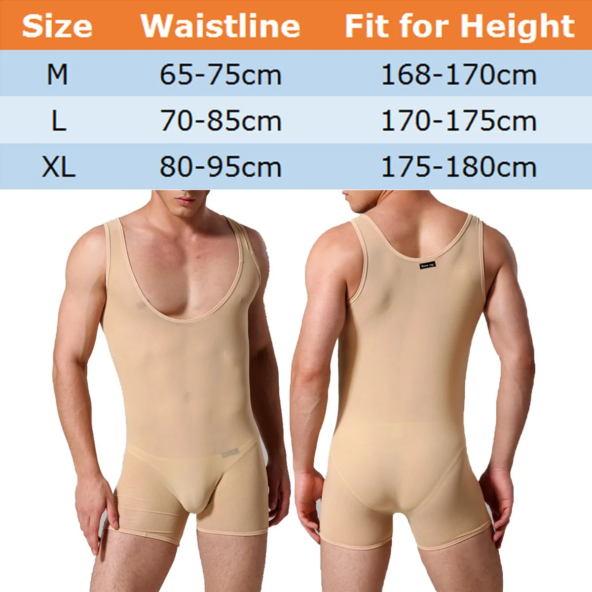 YUFEIDA Mens Leotard Wrestling Singlet Bodysuit Sexy See-through Sheer Mesh Jumpsuits Male Sleeveless Vest Bulge Pouch Bodysuits