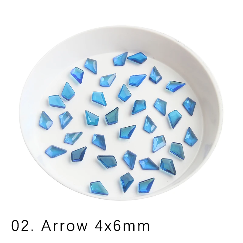 30/100PCS Klein Blue Resin Mix Flat Back Nail Art Rhinestones Apply To Manicure Decoration Accessories Stone images - 6