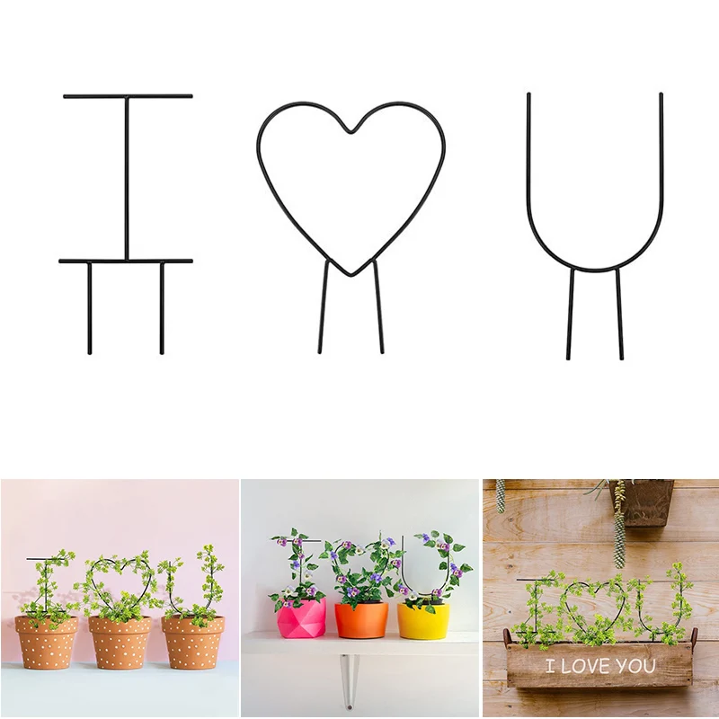 

Creative Climbing Plant Bracket Multipurpose Rust-Resistance Metal Flower Plants Support Stand for Garden Courtyard TH