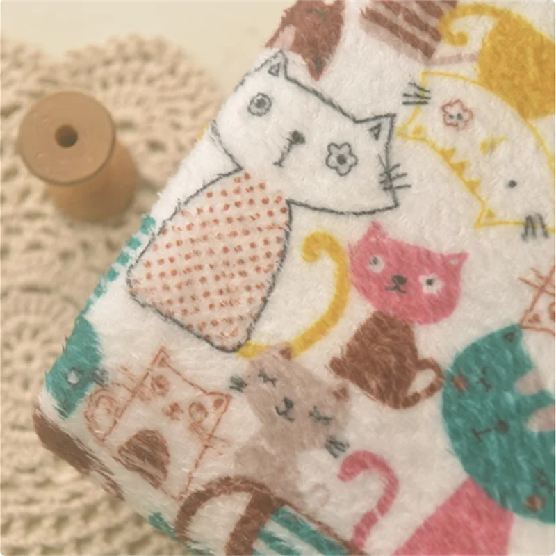 Плюшевая ткань Кошачий мир на осень-зиму топ теплые штаны пальто наволочка