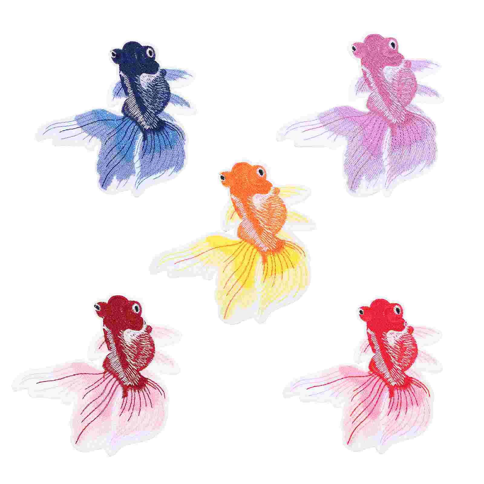 

Patch Applique Clothing Sewing Clothes Goldfish Animal Stickerembroidered Embroideryappliance Jacket Repair Decorative Iron