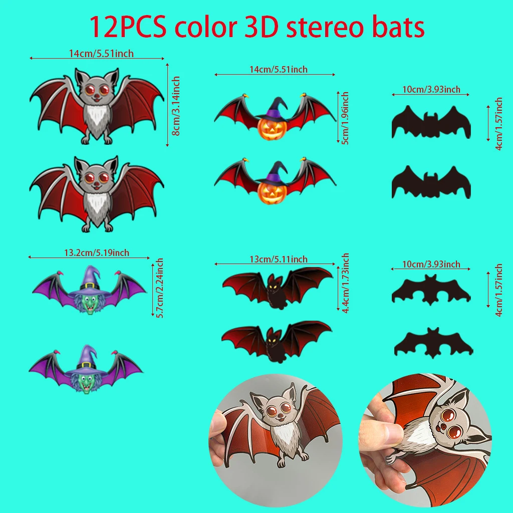 

3d-наклейка на Хэллоуин, с поролоновым клеем, обои, украшение для дома