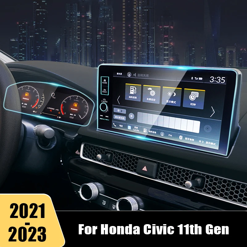 

Car Navigation Tempered Glass Screen Sticker For Honda Civic 11th Gen 2021 2022 2023 Auto Display Protective Film Accessories