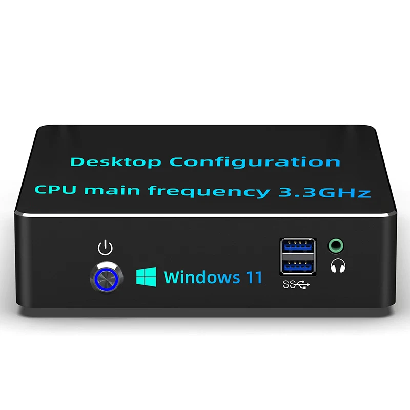 Mini PC Intel Core i3 Processor 3.3GHz Configuration of desktop machine Windows 11 Pro Desktop Computers HDMI/VGA/USB 3.0