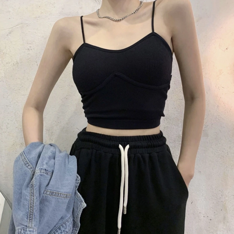 

Женская Базовая облегающая футболка H9ED, Красивая майка, майка, сексуальные топы на бретелях-спагетти, топ без рукавов для девочек