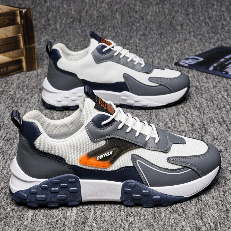 

Men's Shoes 2023 New Fashion Mixed Colors Thick Sole Sneakers Men Mesh Breathable Comfort Casual Shoes for Men Zapatillas Hombre