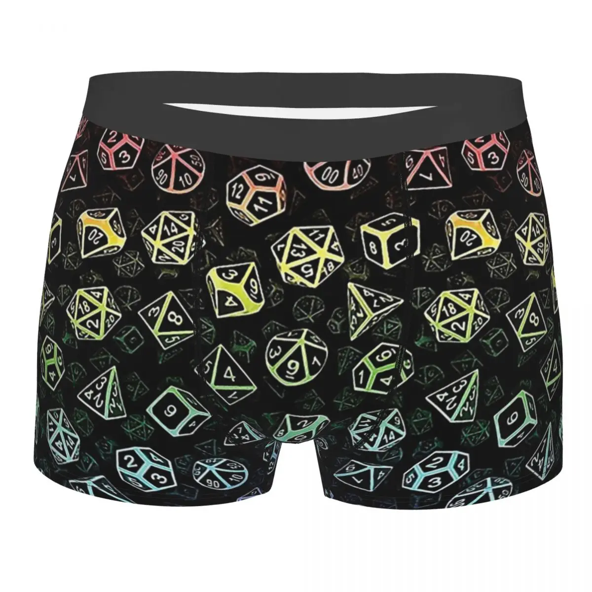 

D20 Dice Set Pattern DnD Game Underpants Cotton Panties Male Underwear Comfortable Shorts Boxer Briefs