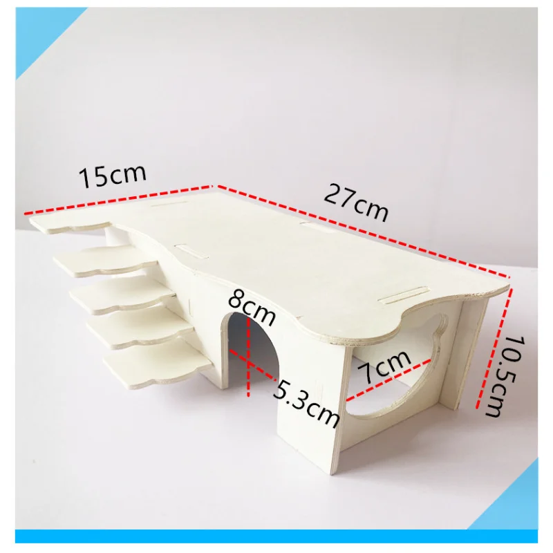 

Hamster Wood House Hideout Hut Hideaway Hide Supplies Wooden Toy Cage Accessories for Lemmings Hamster Chinchilla Small Pet