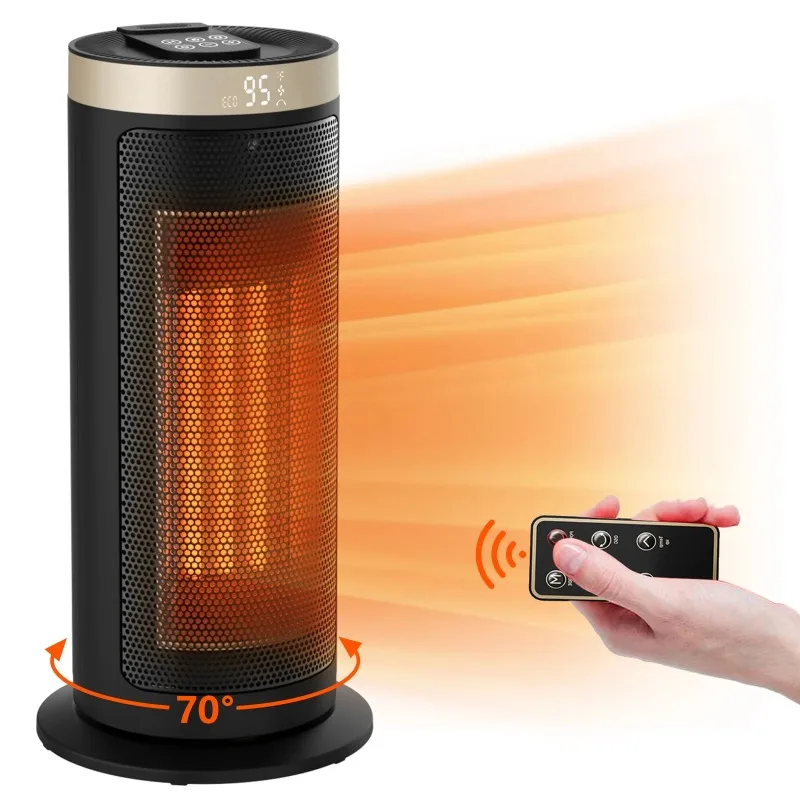 

HONGGE Space Heater for Indoor Use, 1500W Fast Ceramic Heating, 15.6" Portable Electric Heaters Fan for Bedroom,Office,Living