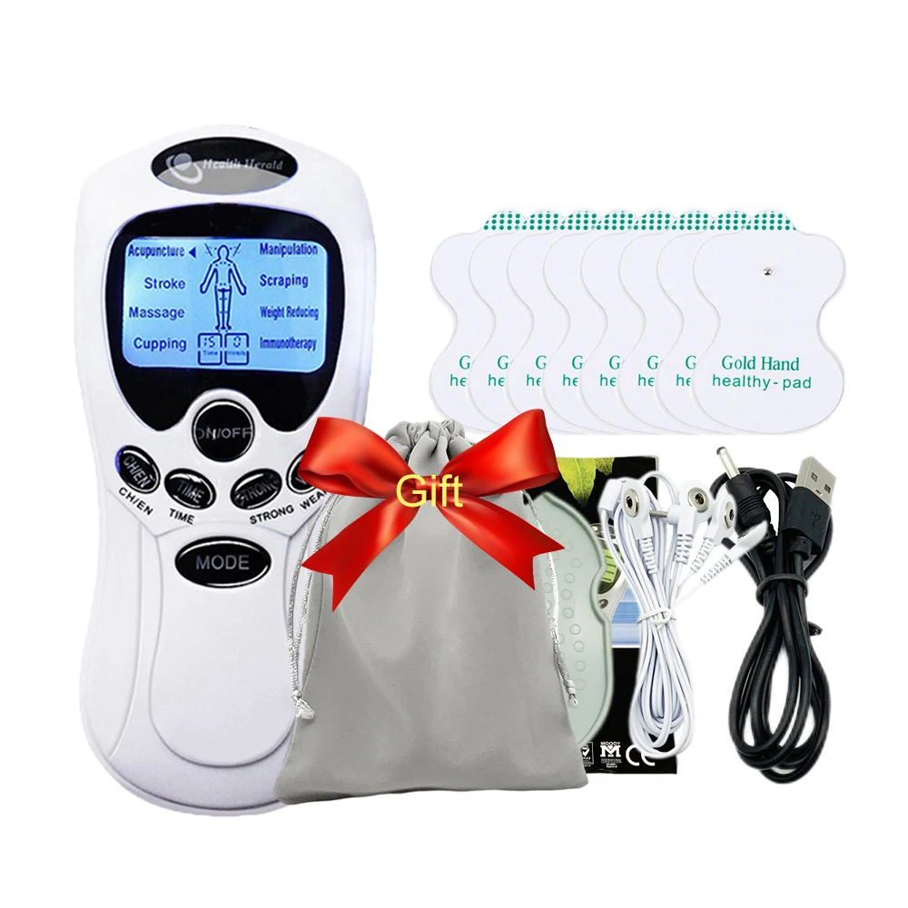 

8 Modes EMS Electric Herald Tens Machine Acupuncture Body Massage Digital Therapy Massager Muscle Stimulator Electrostimulator