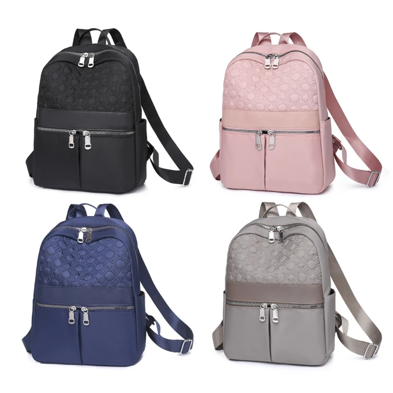 

Womens Oxford Cloth Backpack Large Capacity Travel Backpack Solid Color Daypack