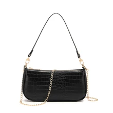 Barabum Retro Classic Crocodile Pattern Clutch Shoulder Bag with Zipper Closure for Women