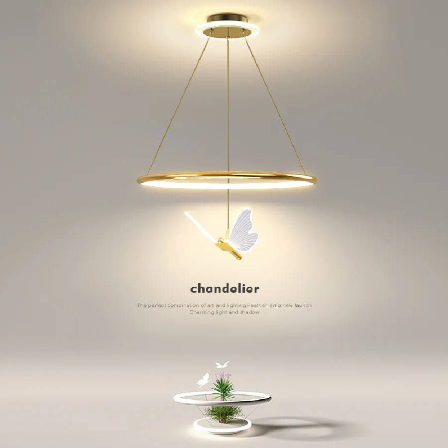 

Gold-plated Modern Led chandelier for Diningroom bedroom home decor hanging Modern chandelier Indoor Lighting Fixtures 110V-220V